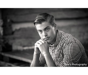B&W Senior Photo by Pam's Photography - Printed by Diversified Lab