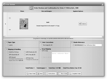 Review Order Window Screenshot