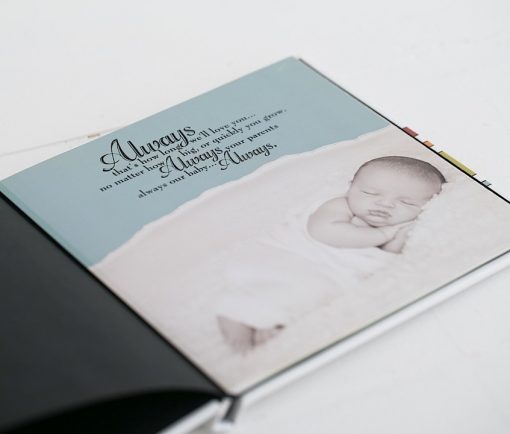 Lay-Flat, Press Printed Baby Book from Diversified Lab