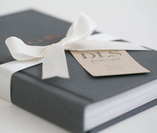 Charcoal, Cloth Photo Book with Ribbon from Diversified Lab