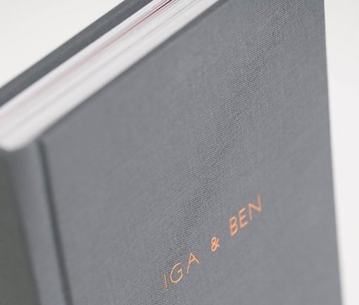 Charcoal, Cloth Photo Book with Copper Imprinting from Diversified Lab